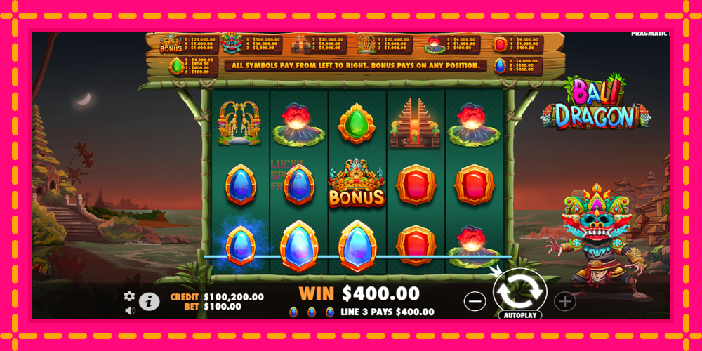 Bali Dragon - thiết bị chơi game với phần thưởng độc đáo, hình ảnh 2