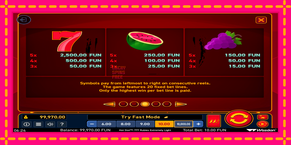 Hot Slot 777 Rubies Extremely Light - thiết bị chơi game với phần thưởng độc đáo, hình ảnh 5