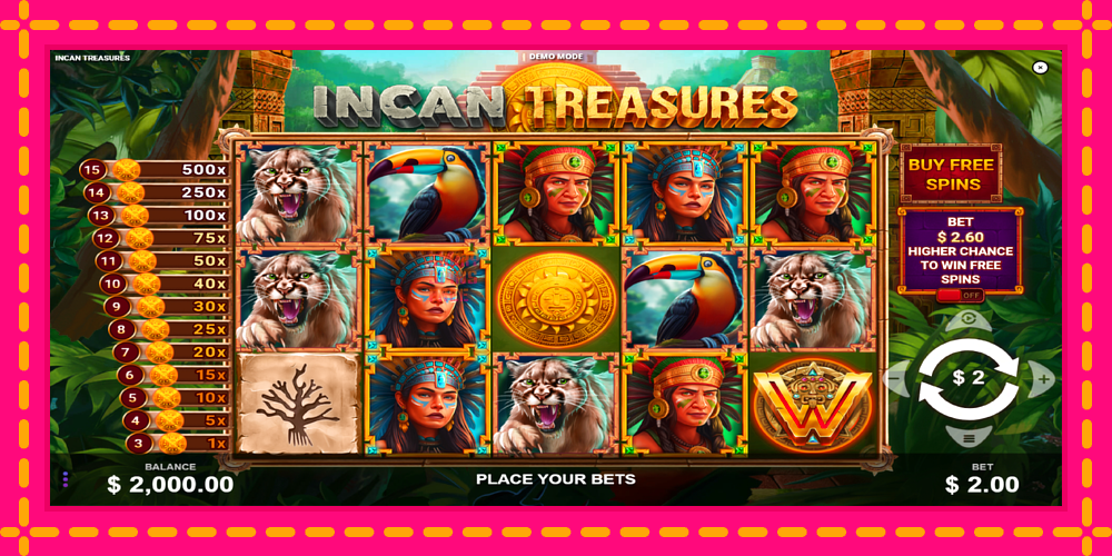 Incan Treasures - thiết bị chơi game với phần thưởng độc đáo, hình ảnh 2