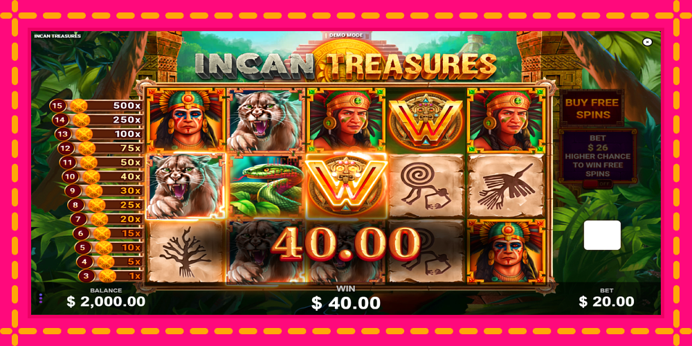 Incan Treasures - thiết bị chơi game với phần thưởng độc đáo, hình ảnh 3