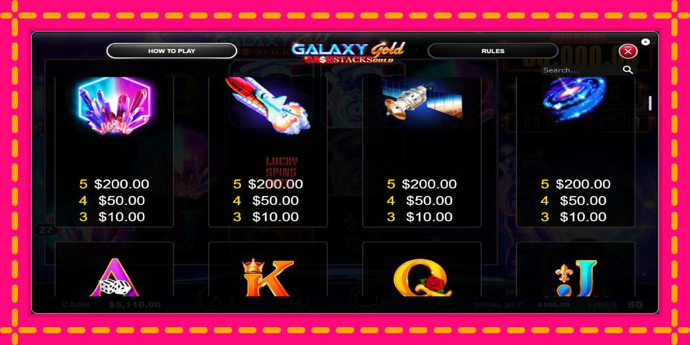 Galaxy Gold CashStacks Gold - thiết bị chơi game với phần thưởng độc đáo, hình ảnh 5