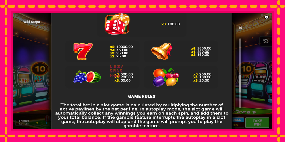 Wild Craps - thiết bị chơi game với phần thưởng độc đáo, hình ảnh 7