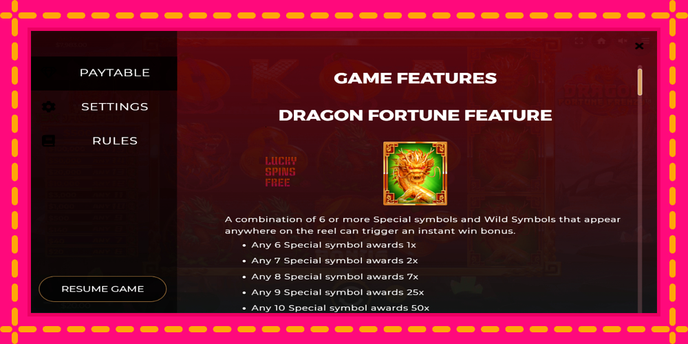 Dragon Fortune Frenzy - thiết bị chơi game với phần thưởng độc đáo, hình ảnh 5