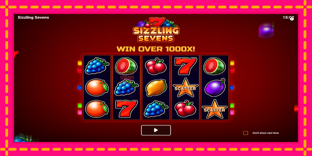 Sizzling Sevens - thiết bị chơi game với phần thưởng độc đáo, hình ảnh 1