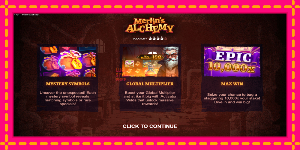 Merlins Alchemy - thiết bị chơi game với phần thưởng độc đáo, hình ảnh 1