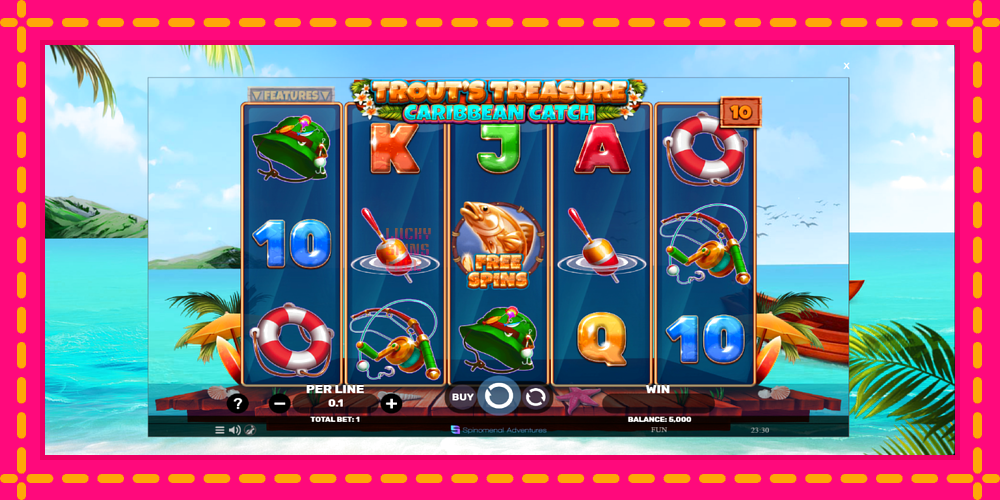 Trouts Treasure Caribbean Catch - thiết bị chơi game với phần thưởng độc đáo, hình ảnh 2