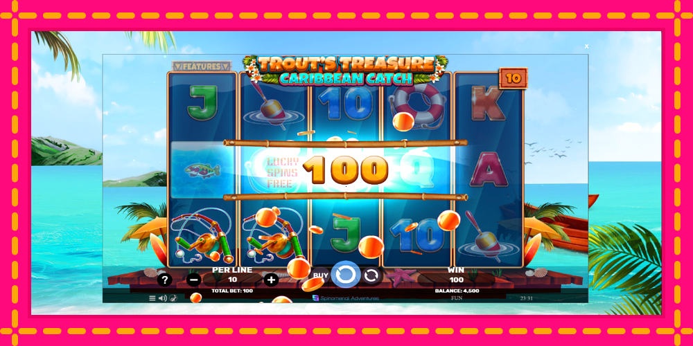 Trouts Treasure Caribbean Catch - thiết bị chơi game với phần thưởng độc đáo, hình ảnh 3