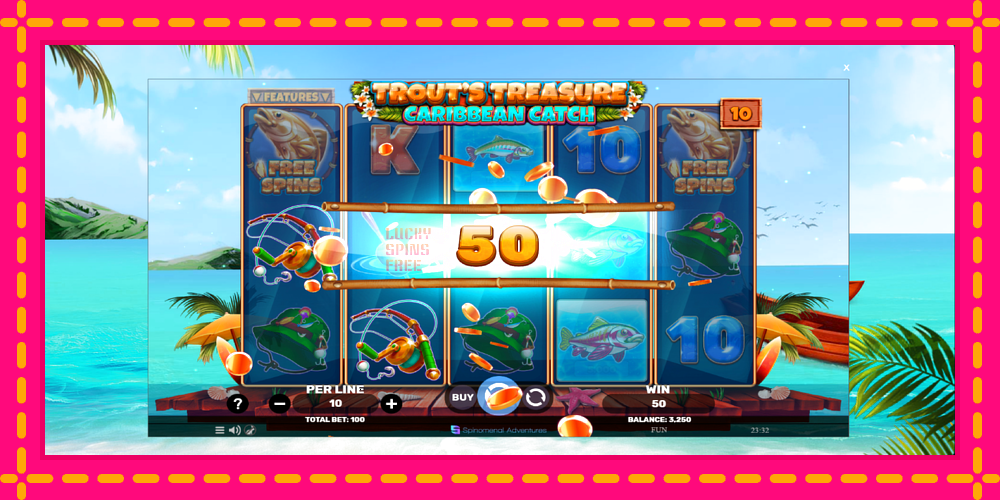 Trouts Treasure Caribbean Catch - thiết bị chơi game với phần thưởng độc đáo, hình ảnh 4