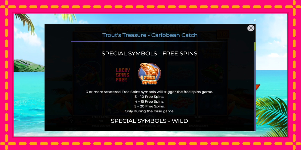 Trouts Treasure Caribbean Catch - thiết bị chơi game với phần thưởng độc đáo, hình ảnh 5