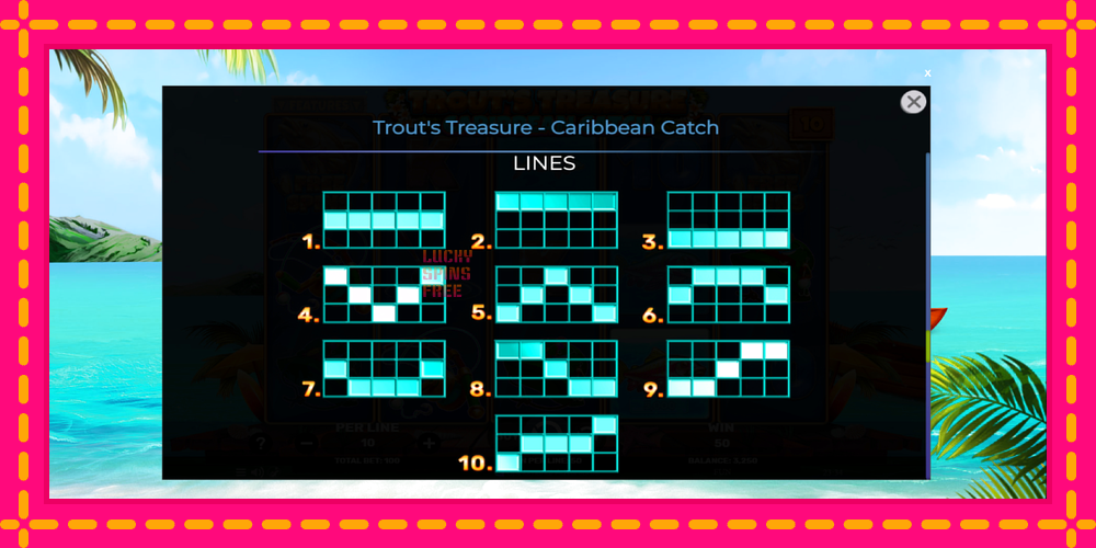 Trouts Treasure Caribbean Catch - thiết bị chơi game với phần thưởng độc đáo, hình ảnh 7