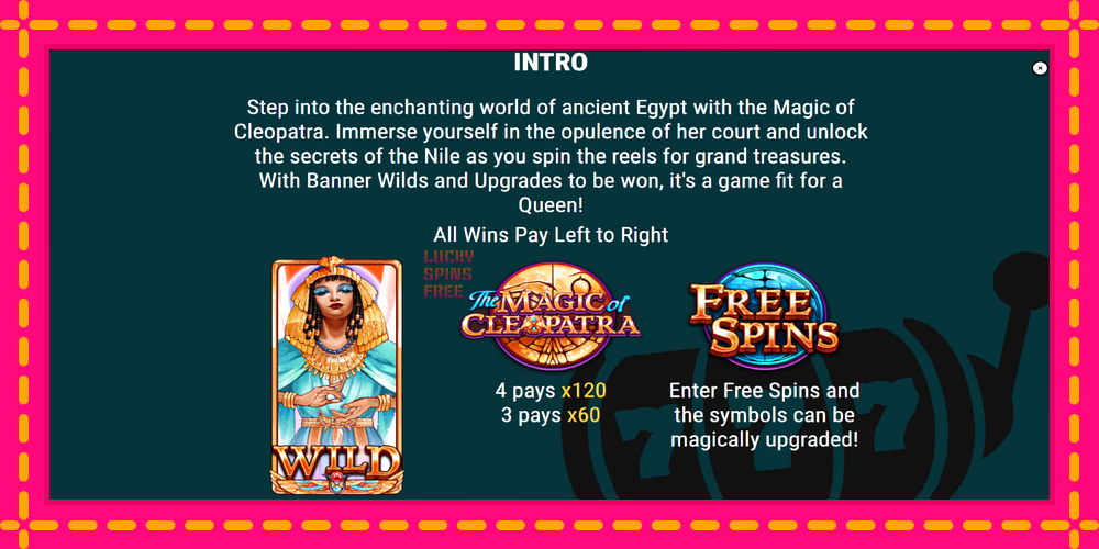 The Magic of Cleopatra - thiết bị chơi game với phần thưởng độc đáo, hình ảnh 4