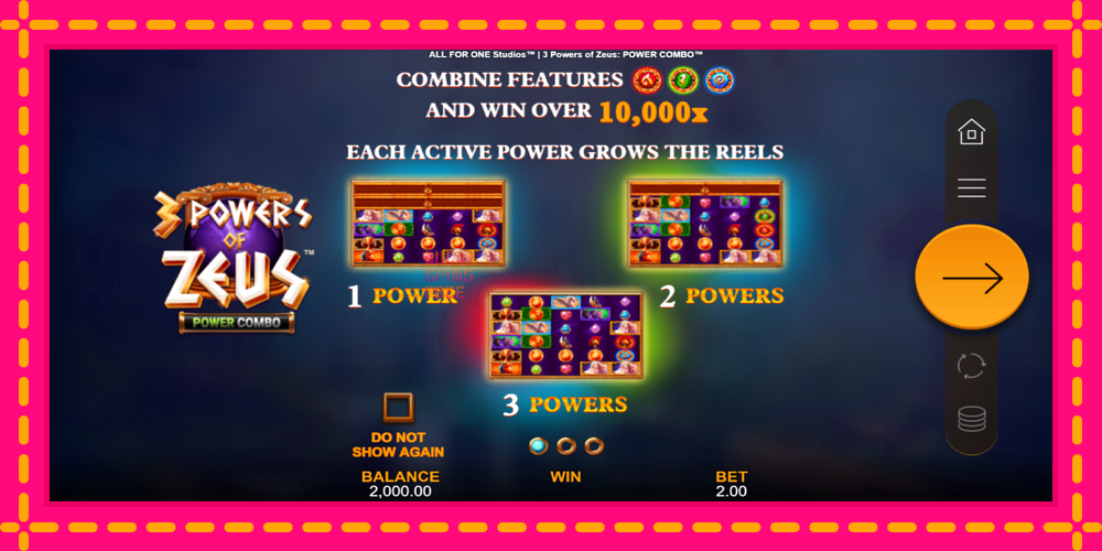 3 Powers of Zeus: Power Combo - thiết bị chơi game với phần thưởng độc đáo, hình ảnh 1