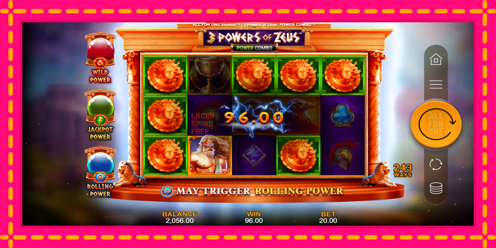 3 Powers of Zeus: Power Combo - thiết bị chơi game với phần thưởng độc đáo, hình ảnh 3