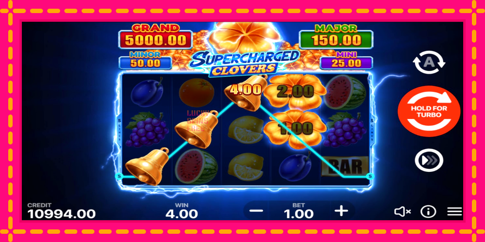 Supercharged Clovers: Hold and Win - thiết bị chơi game với phần thưởng độc đáo, hình ảnh 2